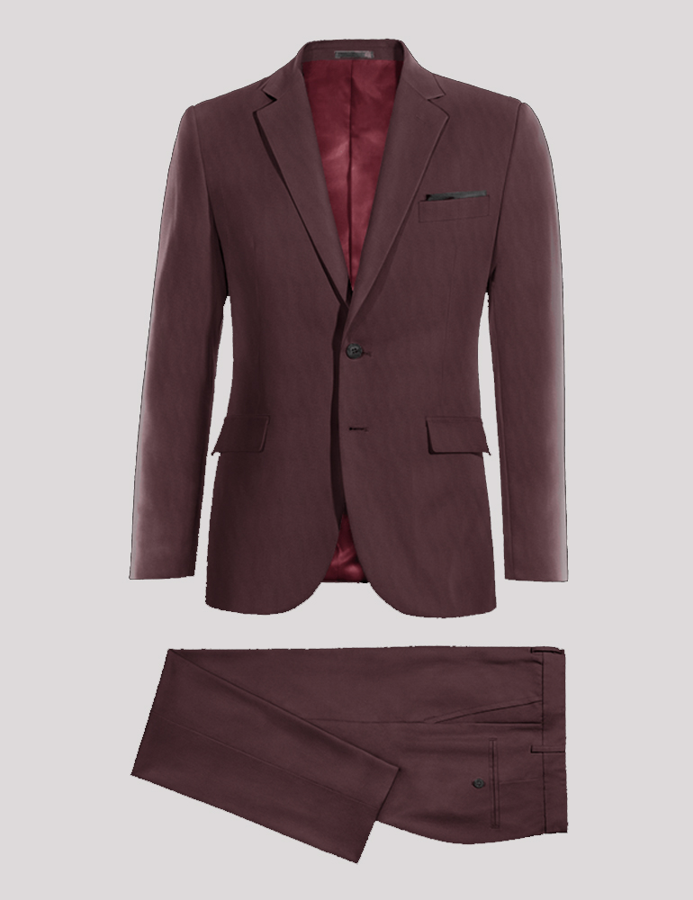 2 Piece Suits Maroon| Custom Tailored Suits & Shirts - August Tailor