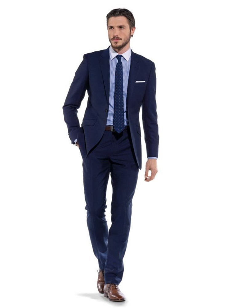 Blue Wool Blend Suit - Men's Suit - August Tailor Ho Chi Minh