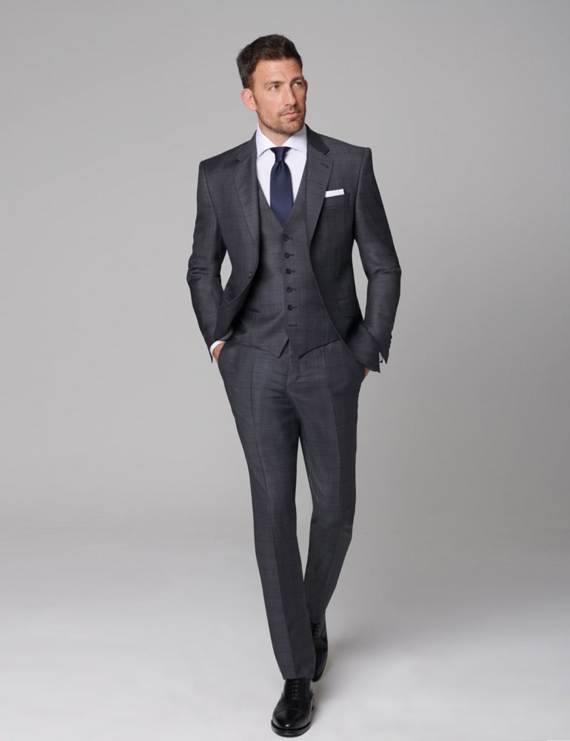 3 Piece Suits Dark Grey | Tailored Suits| August Tailor Ho Chi Minh