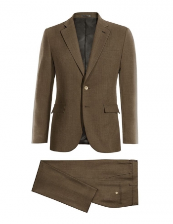 Brown 65% Wool Suit