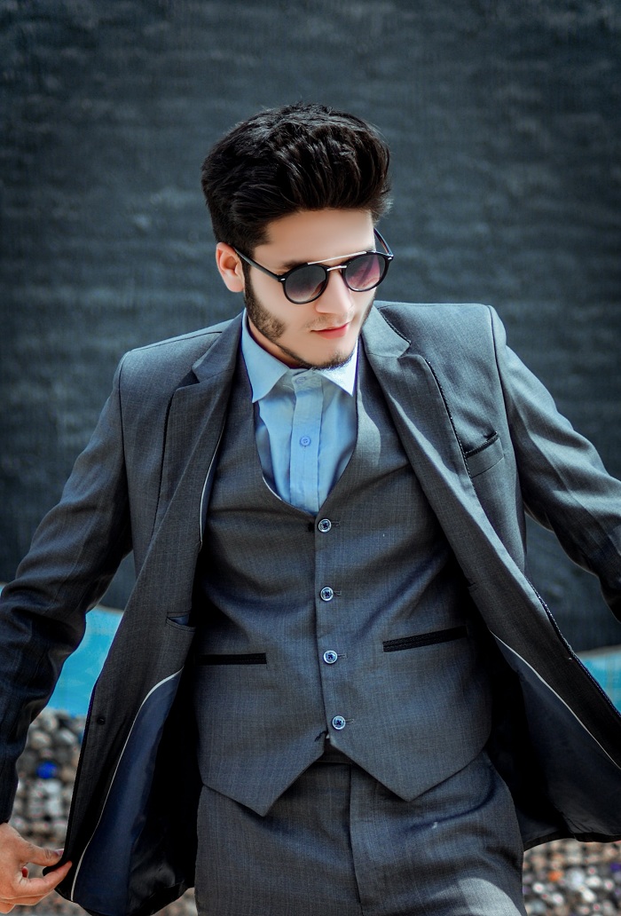 3 piece suit with a double breasted waistcoat