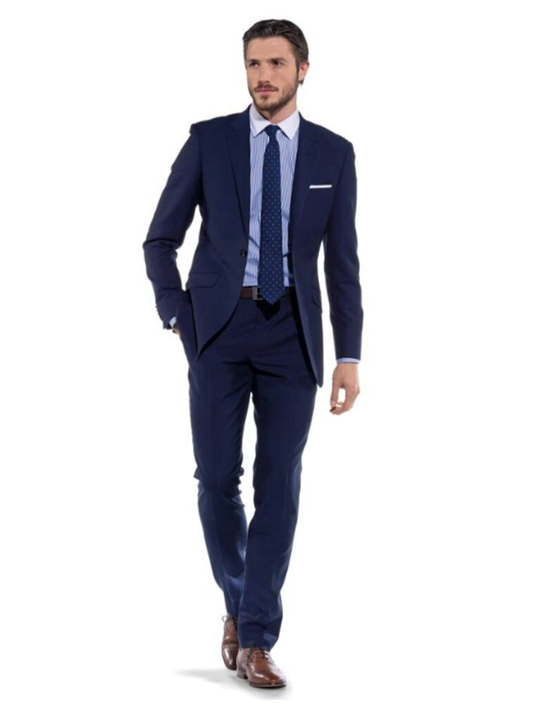 blue striped wool blend suit 2