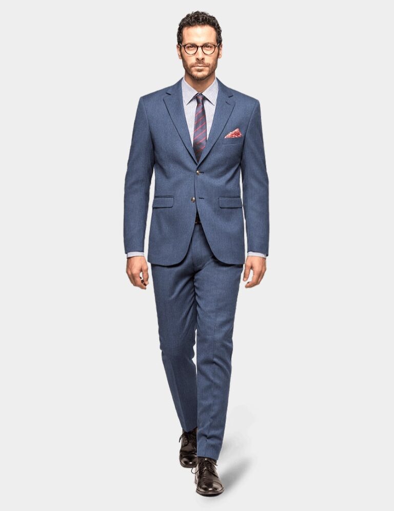 blue wool suit