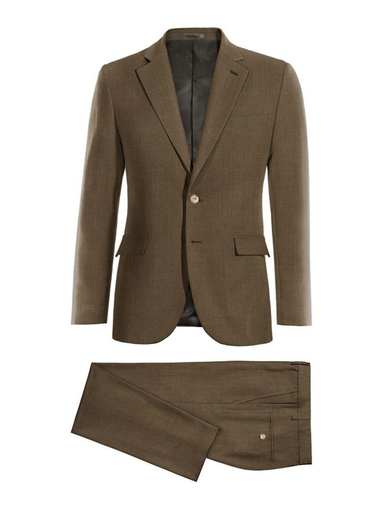 brown 60 wool suit