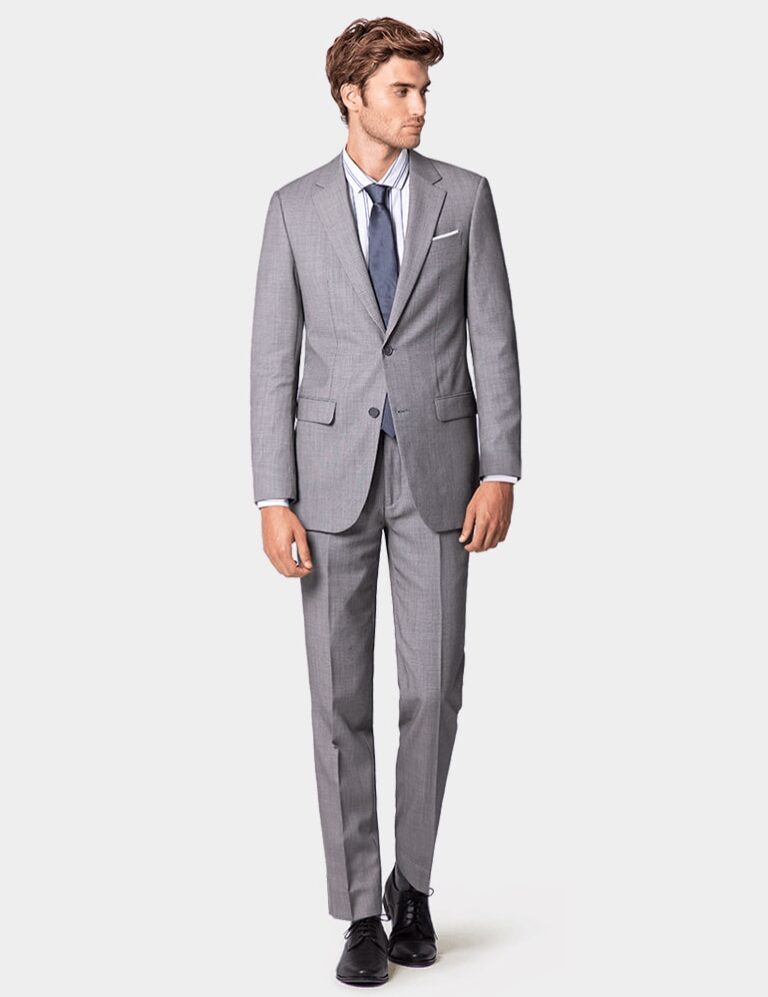 grey tweed suit