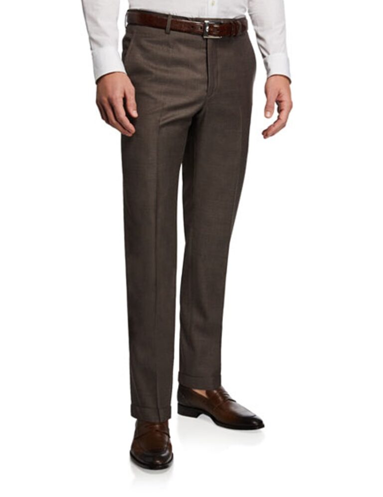 mens wool pants brown