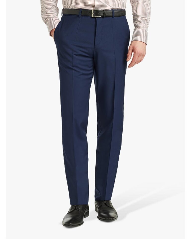 mens wool pants slim blue