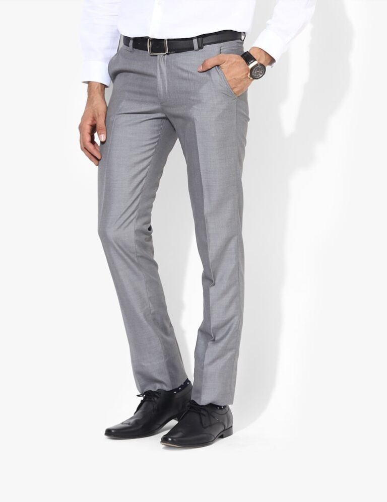 mens wool pants slim grey