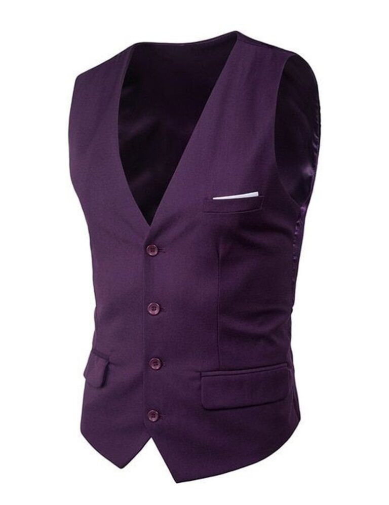 purple mens vests